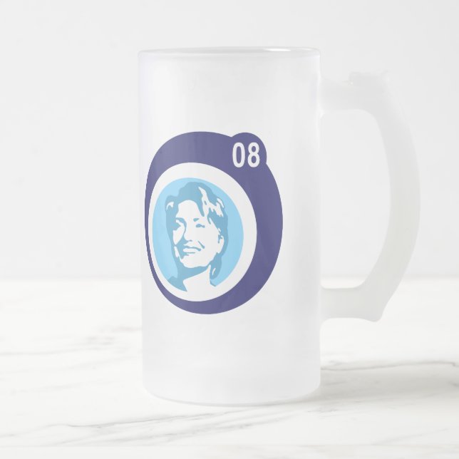 Chope Givrée hillary clinton : bulles bleues : (Droit)