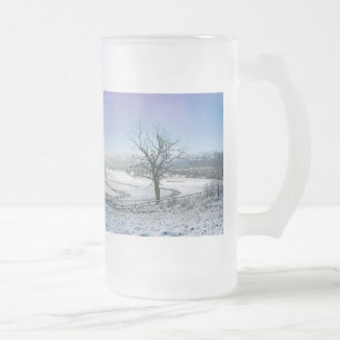 Chope Givrée Hills couverts de neige Ozark Verre givrée Beer Mu
