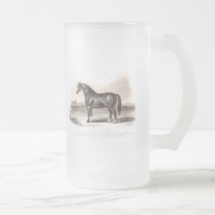 Chope Givrée Illustration vintage de cheval d'étalon de chario