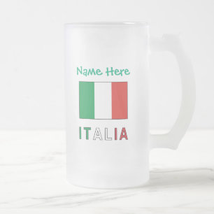 Chope Givrée Italia e Bandiera Italiana Personnalisation verte