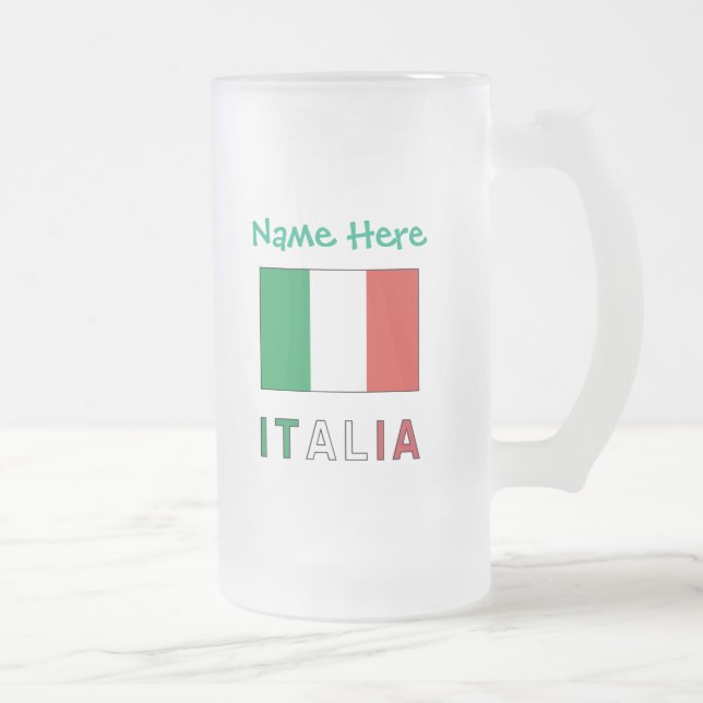 Chope Givrée Italia e Bandiera Italiana Personnalisation verte (Droit)