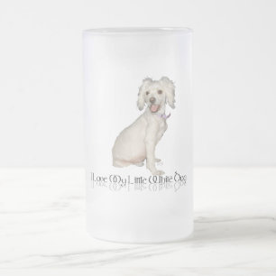 Chope Givrée J'adore mon petit chien blanc - mélange de caniche