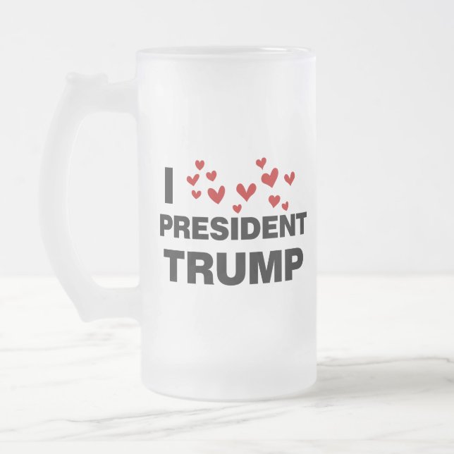 Chope Givrée J'aime les coeurs du président Trump (Gauche)