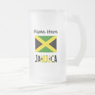Chope Givrée Jamaïque et drapeau jamaïcain avec votre nom
