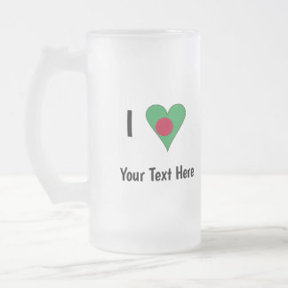 Chope Givrée Je (Bangladesh Drapeau Cœur Amour) Personnalisé