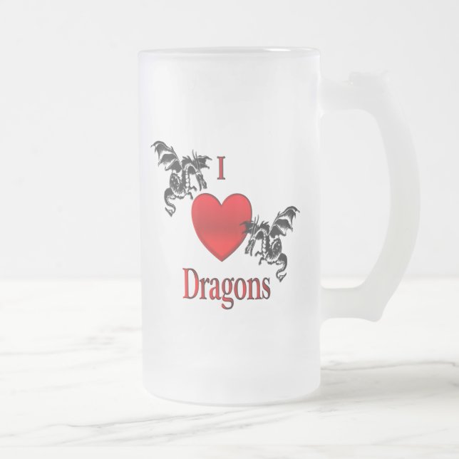 Chope Givrée Je Coeur Dragons (Droit)