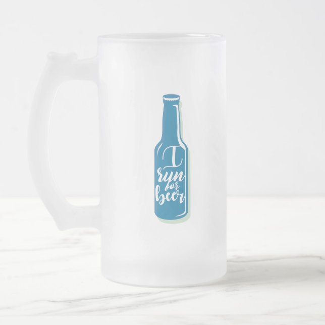 Chope Givrée Je Cours Pour La Bière Fitness Humour Bouteille Bl (Gauche)