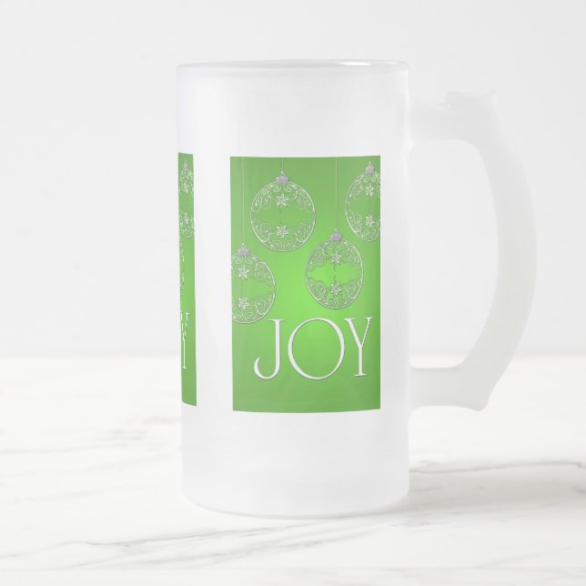 Chope Givrée Joy Ornaments sur vert émeraude élégant (Droit)