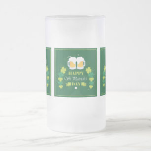 Chope Givrée Joyeux St. Patricks Day Bière et Clovers