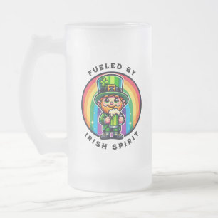 Chope Givrée Joyeux St Patrick's Day Leprechaun avec bière vert