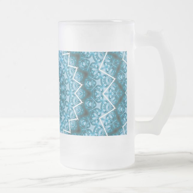 Chope Givrée Kaleidoscope / Mandala Bleu Clair (Droit)