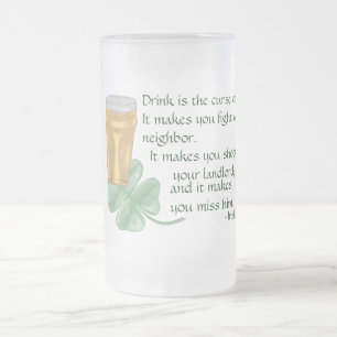 Chope Givrée La bière et les Shamrocks/irlandais en disent lon