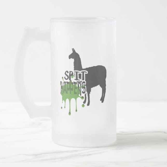 Chope Givrée La broche drôle de Meme de lama se produit (Gauche)
