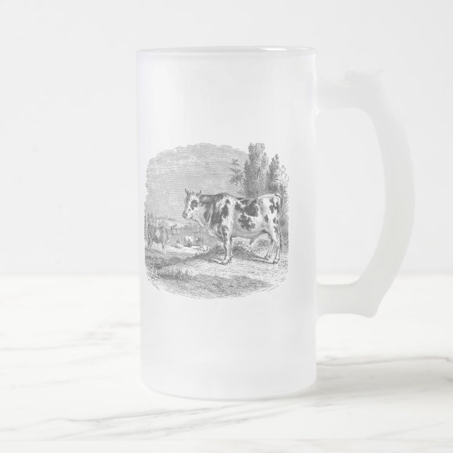 Chope Givrée La vache repérée par cru rétro Taureau effraye (Droit)