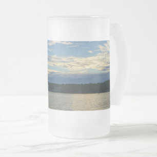 Chope Givrée Lake Of The Ozarks Blue Sunset Frosted Glass Beer