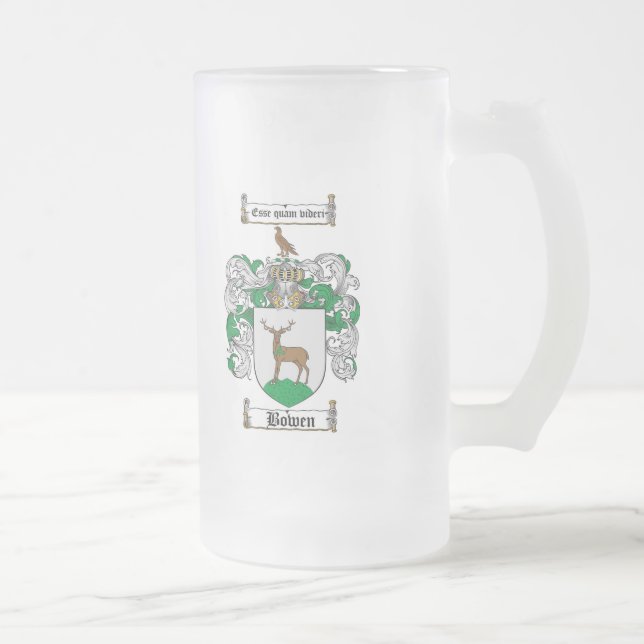 CHOPE GIVRÉE LE CREST DE FAMILLE DE BOWEN - MANTEAU DE BOWEN (Droit)