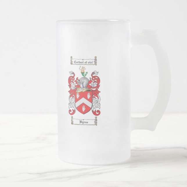 CHOPE GIVRÉE LE CREST DE FAMILLE DE BYRNE - MANTEAU DE BYRNE (Droit)