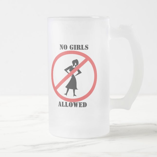 Chope Givrée Le pictogramme sans symbole Aucune fille autorisée (Droit)