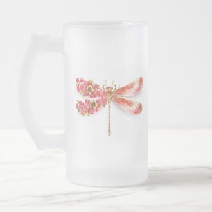 Chope Givrée libellule de fleurs avec sakura de bijoux