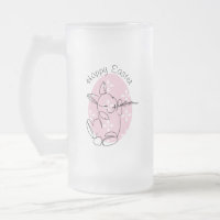 Ligne artistique de lapin mignon Œuf rose Printemp