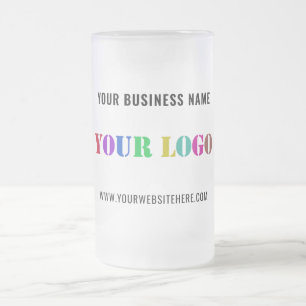 Chope Givrée Logo de l'entreprise personnalisée et tôle de verr