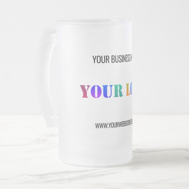 Chope Givrée Logo de l'entreprise personnalisée Modèle en verre (Devant gauche)