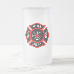 Chope Givrée Logo du service d'incendie Badge noir et rouge