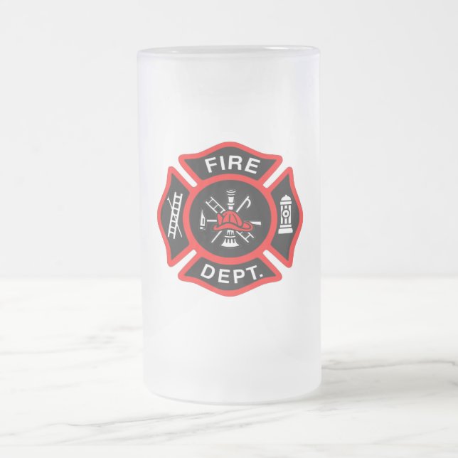 Chope Givrée Logo du service d'incendie Badge noir et rouge (Centre)