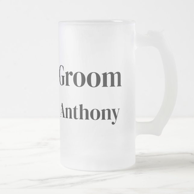 Chope Givrée Mariage de cadeaux de Groom Black and White Custom (Droit)