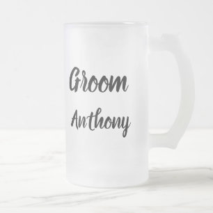 Chope Givrée Mariage de cadeaux de Groom Black and White Custom