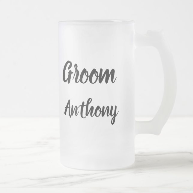 Chope Givrée Mariage de cadeaux de Groom Black and White Custom (Droit)
