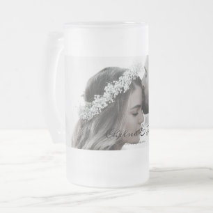 Chope Givrée Mariage de calligraphie photo élégant personnalisé