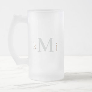 Chope Givrée Mariage de monogramme or et gris
