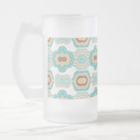 Médaillon bleu/tan/marron coloré