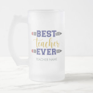 Chope Givrée Meilleur enseignant personnalisé jamais - Cadeau C