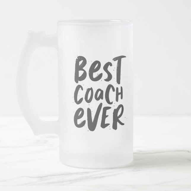Chope Givrée Meilleur entraîneur jamais fun cadeau personnalisé (Gauche)