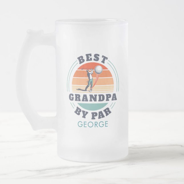 Chope Givrée Meilleur Grand-Père Personnalisé Par Jour Grand-Pa (Gauche)