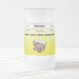 Chope Givrée Meilleur Sommelier de bière blanc jaune Dégradé et