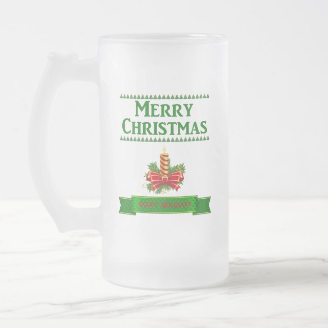 Chope Givrée Merry Christmas Candle (grn/rouge) (Gauche)