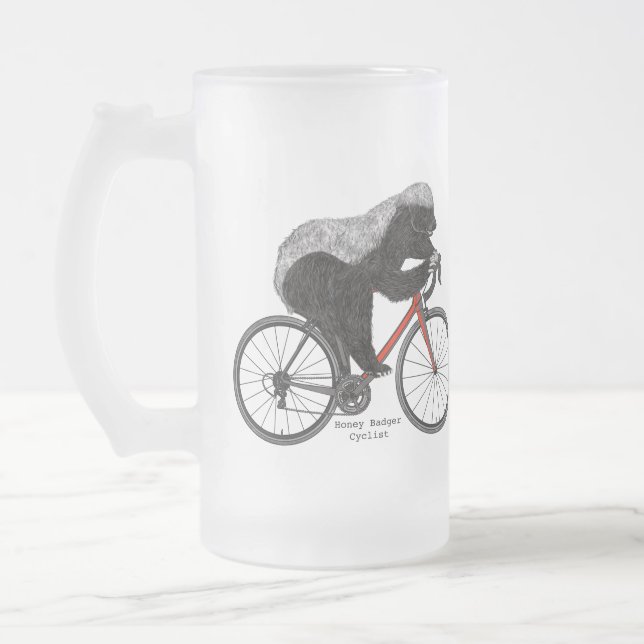 Chope Givrée Miel Badger Cycler Drôle Badass Bicycle Slogan (Gauche)