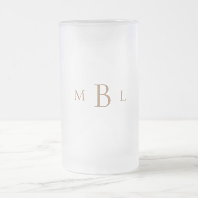 Chope Givrée Monogramme Or Mariage élégant (Centre)