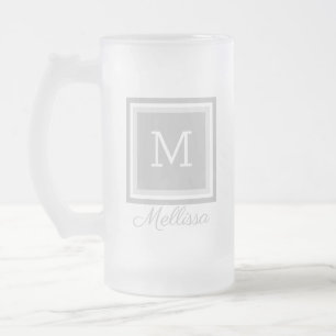 Chope Givrée Monogramme personnalisé Goutte de bière en verre