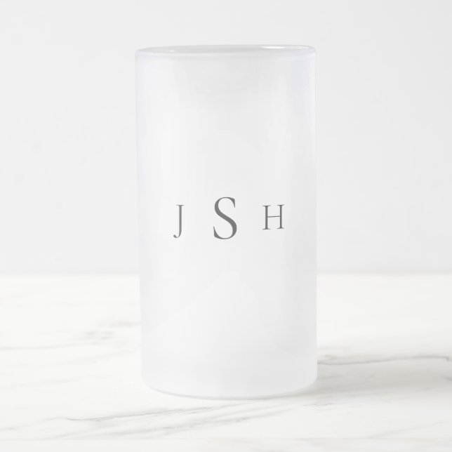 Chope Givrée Monogramme personnalisé mariage Groomsman (Centre)