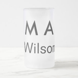 Chope Givrée Monogramme simple ajoutez votre lettre de nom homm