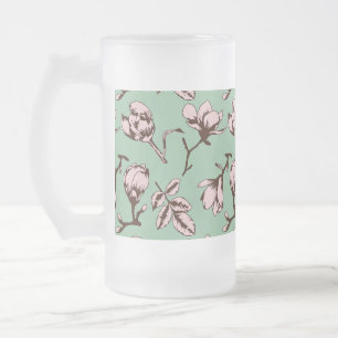 Chope Givrée Motif sans couture avec bourgeons floraux des arbr