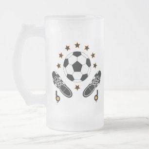 Chope Givrée Motif sportif de football noir et blanc