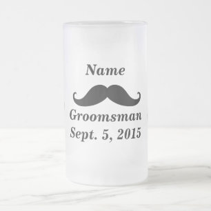 Chope Givrée Moustache du Groomsman et chapeau en verre givré M