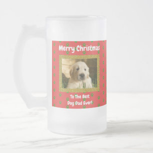 Chope Givrée Noël Meilleur Chien Papa Jamais Pet Photo