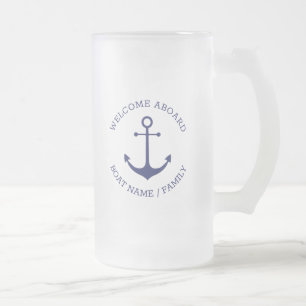 Chope Givrée Nom de bateau personnalisé Bienvenue à bord de l'a