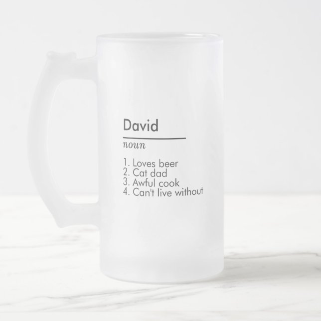 Chope Givrée Nom Définition Cadeau personnalisé pour lui Person (Gauche)